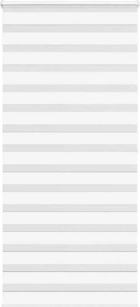 vidaXL Jaluzea tip zebra alb lățime țesătură 100,9 cm poliester