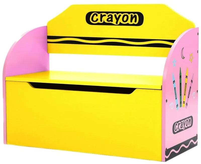 Style - Bancuta pentru depozitare jucarii Crayon, Pink