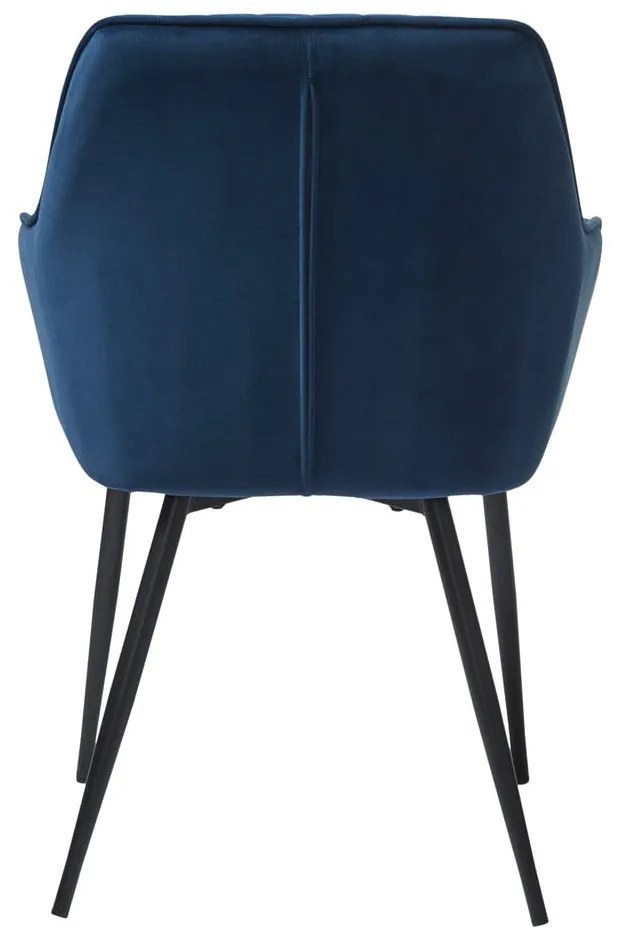 Set de scaune de sufragerie albastru închis cu cotiere 2 buc. tapițat Nolan Stripe – Unique Furniture