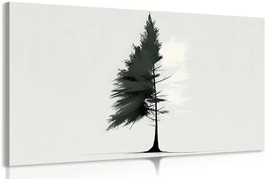 Tablou copac conifer minimalist