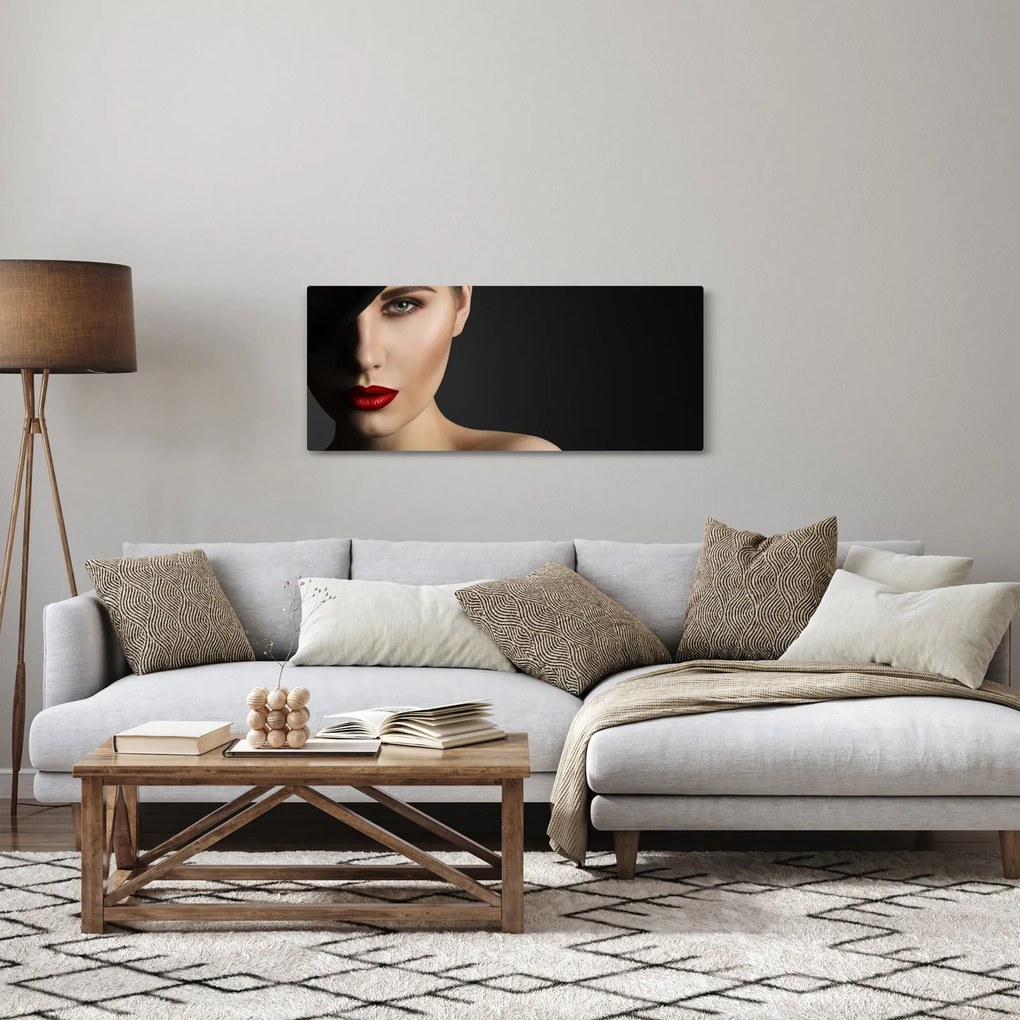 Tablou - Portretul femeii cu pălărie (120x50 cm)
