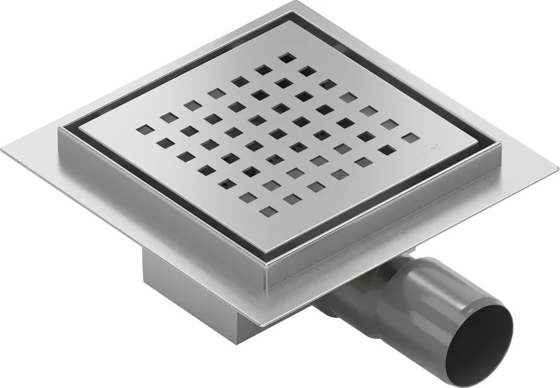Mexen Flat-Q M08 scurgere de podea pătrată 15 x 15 cm, inox - 1010515