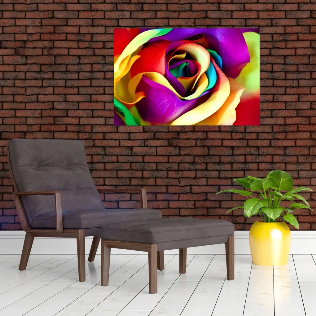 Tablou - Trandafir colorat (90x60 cm)