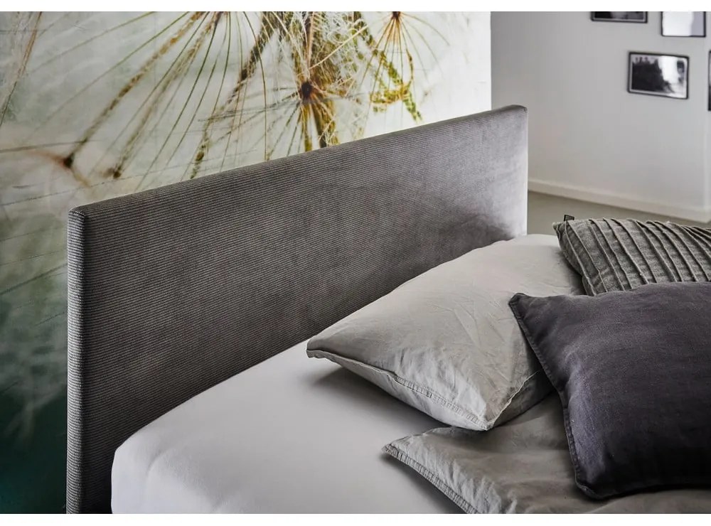 Pat pentru copii gri antracit tapițat fără somieră 140x200 cm Cool – Meise Möbel