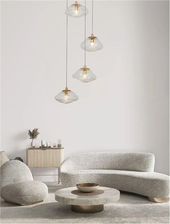 Lustra moderna cu 5 Pendule design decorativ KING aurie