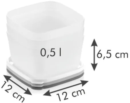 Set caserole pentru congelator Tescoma PURITY 3 bucăți 0,5 l, 0,5 l