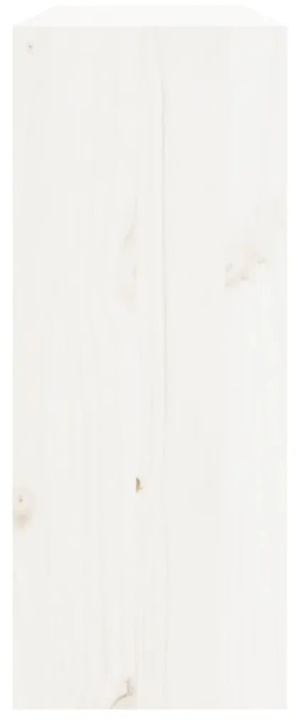 Dulap de vinuri, alb, 62x25x62 cm, lemn masiv de pin Alb, 62 x 25 x 62 cm, Cu 4 gauri, 1