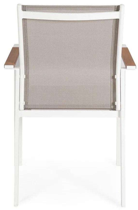 Scaune de grădină albe 4 buc. din metal Heta – Bizzotto