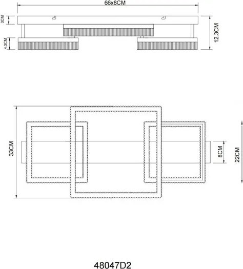 Plafoniera LED moderna ZARA D2