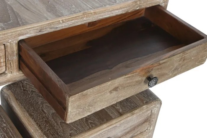Set 3 console din lemn de tec reciclat, finisaj natural, „Origin”