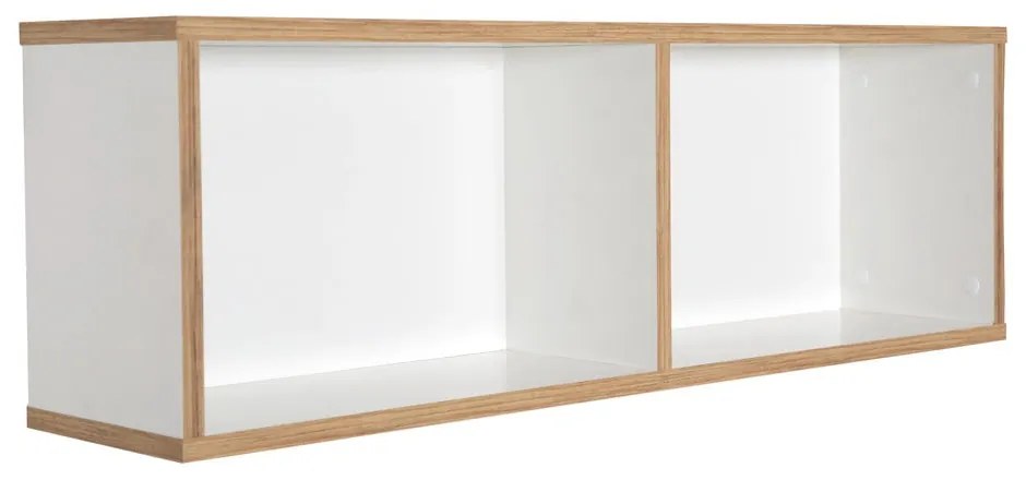 Bibliotecă de perete pentru copii albă 90x29 cm Finn – Roba