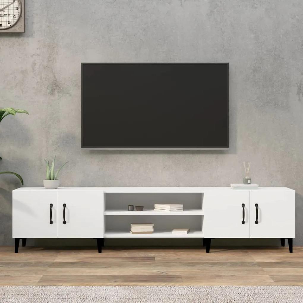 816264 vidaXL Comodă TV, alb, 180x31,5x40 cm, lemn prelucrat