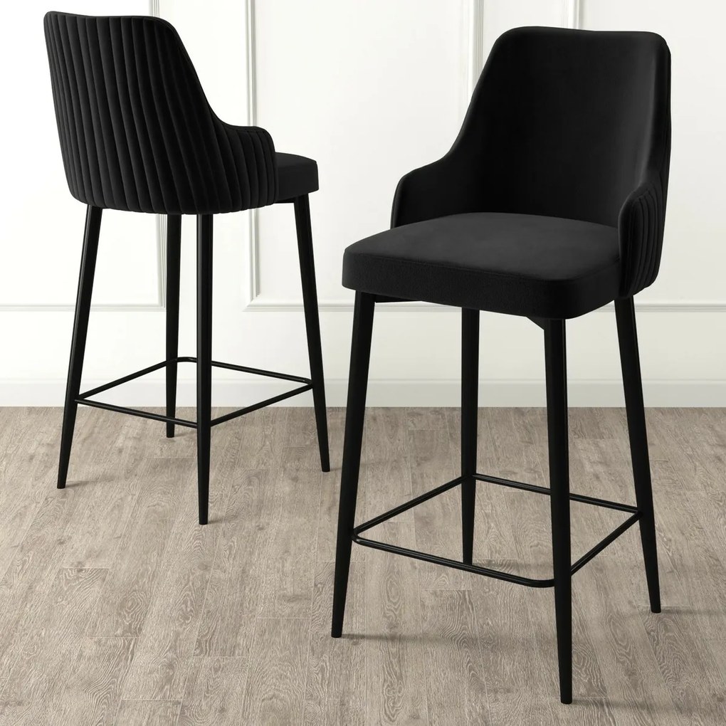 Set de scaune de bar Enox Black, 6 buc.
