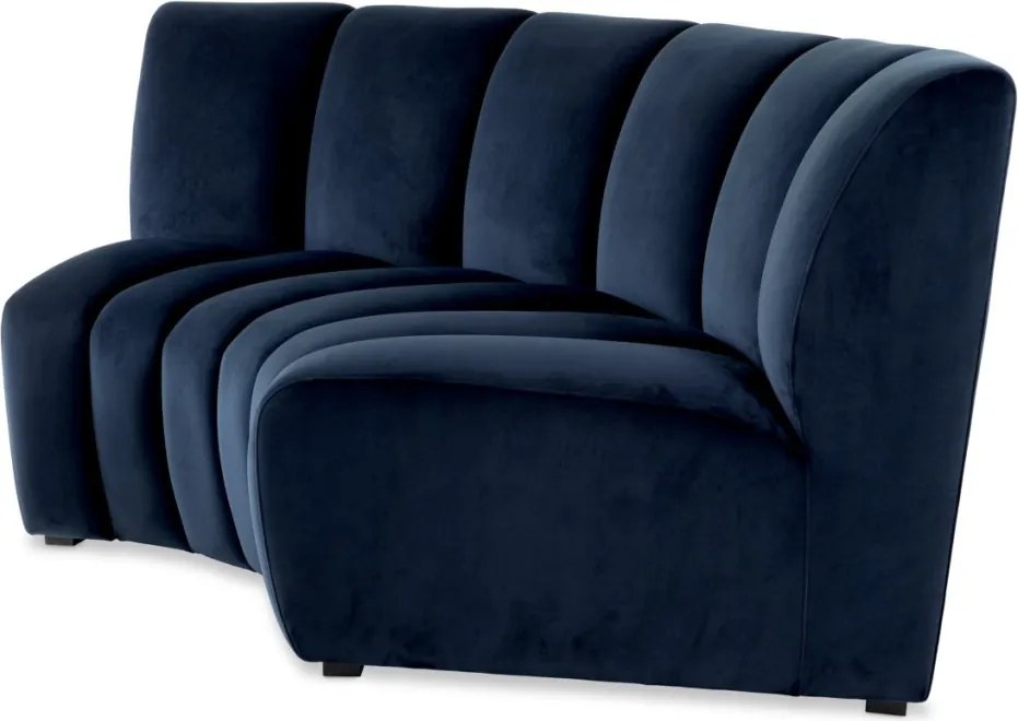 Modul canapea design LUX Lando corner, Catifea albastra