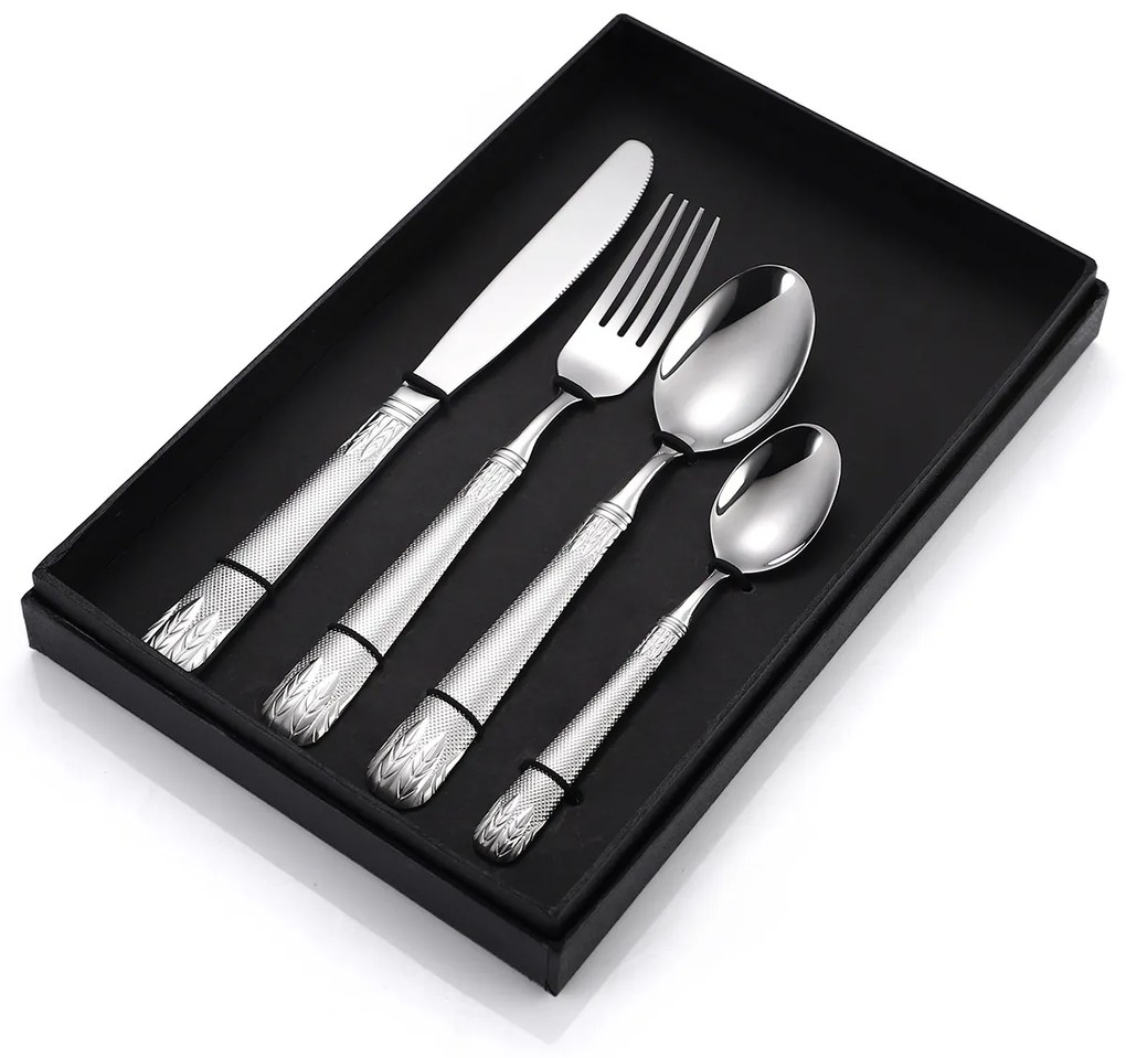 Set 4 tacamuri din inox,pentru calatorit si birou,TRENDY'S,crom