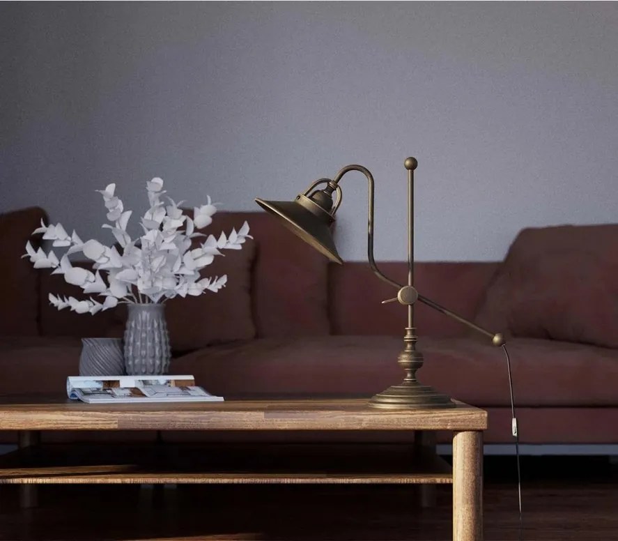 Lampa de masa stil industrial din alama personalizabila Alice