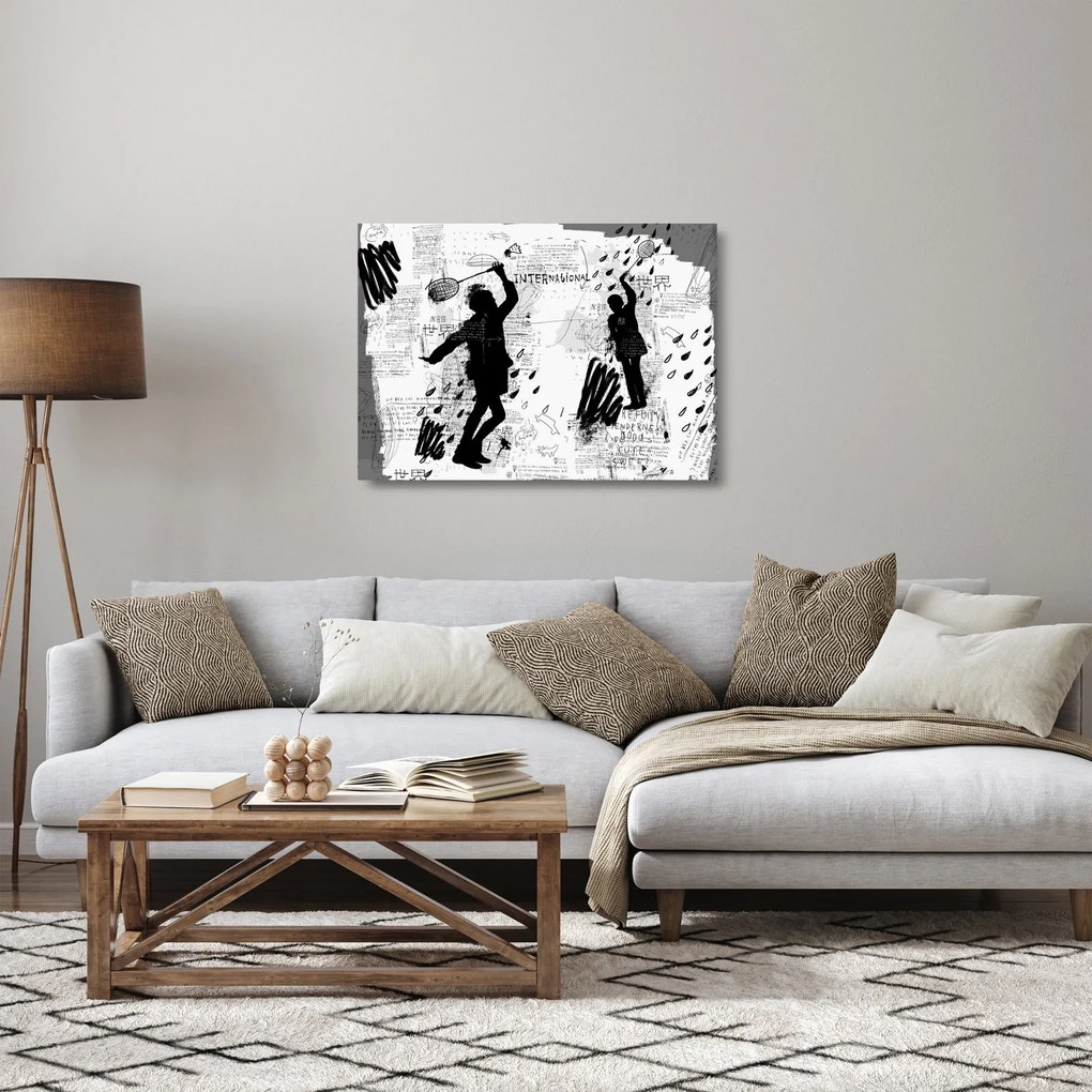 Tablou pe sticlă - Artă stradală - zarvă (70x50 cm)