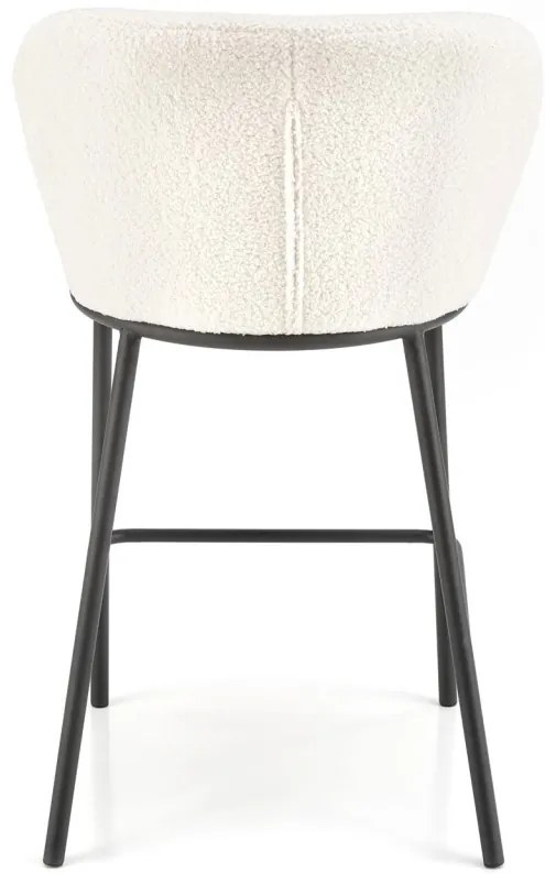 Scaun de bar plusat H119 crem