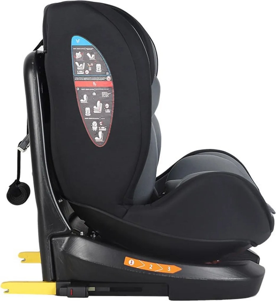 Scaun Auto cu Isofix NOVOKIDS™ Safety Seat 6000, Cu rotire 360 grade, 0-36 kg, Tetiera reglabila pe inaltime, Omologare R-129 i-Size, Transformabil