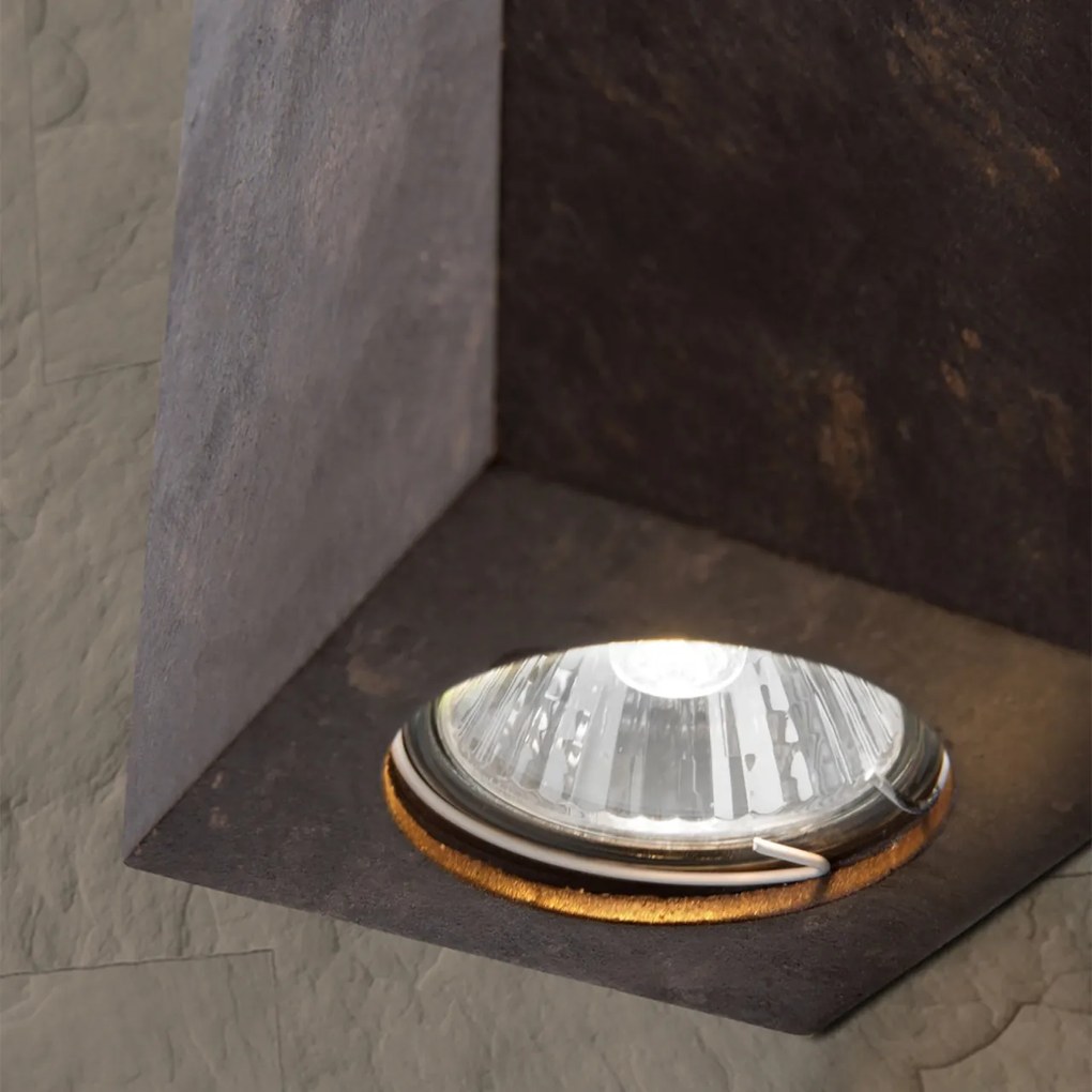 Aplica LED de perete design ambiental Cube 2 antique rustic