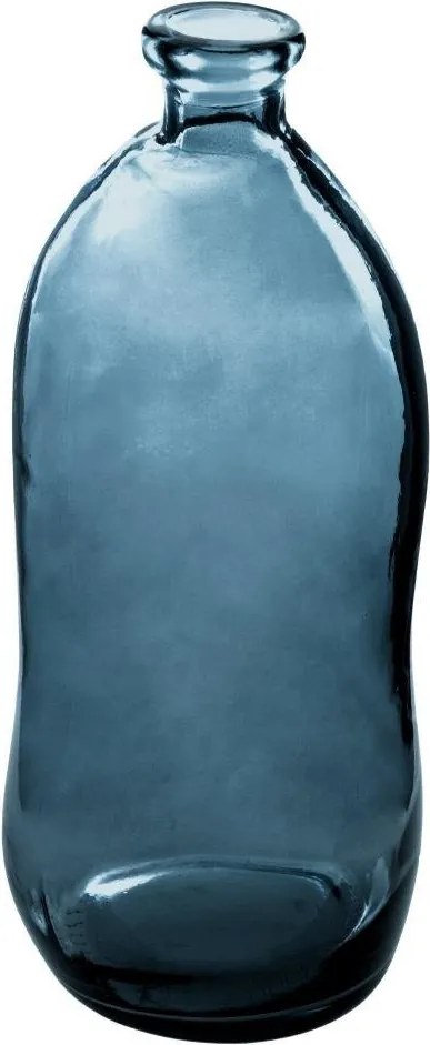 Vaza din sticla reciclata, 73 cm, albastru