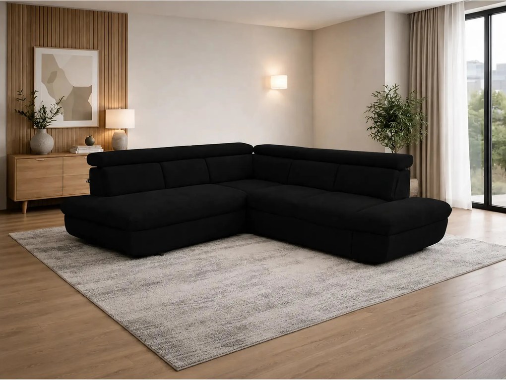 Coltar extensibil sufragerie REGAL, sezlong stanga, stofa catifelata n