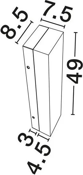 Aplica de perete LED design decorativ SHADO L-49cm