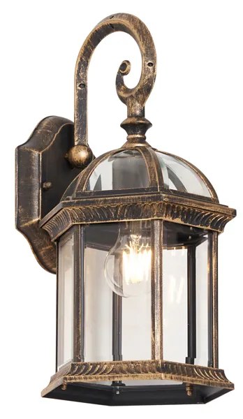 Lampă clasică de perete pentru exterior auriu antic IP44 - Glasgow