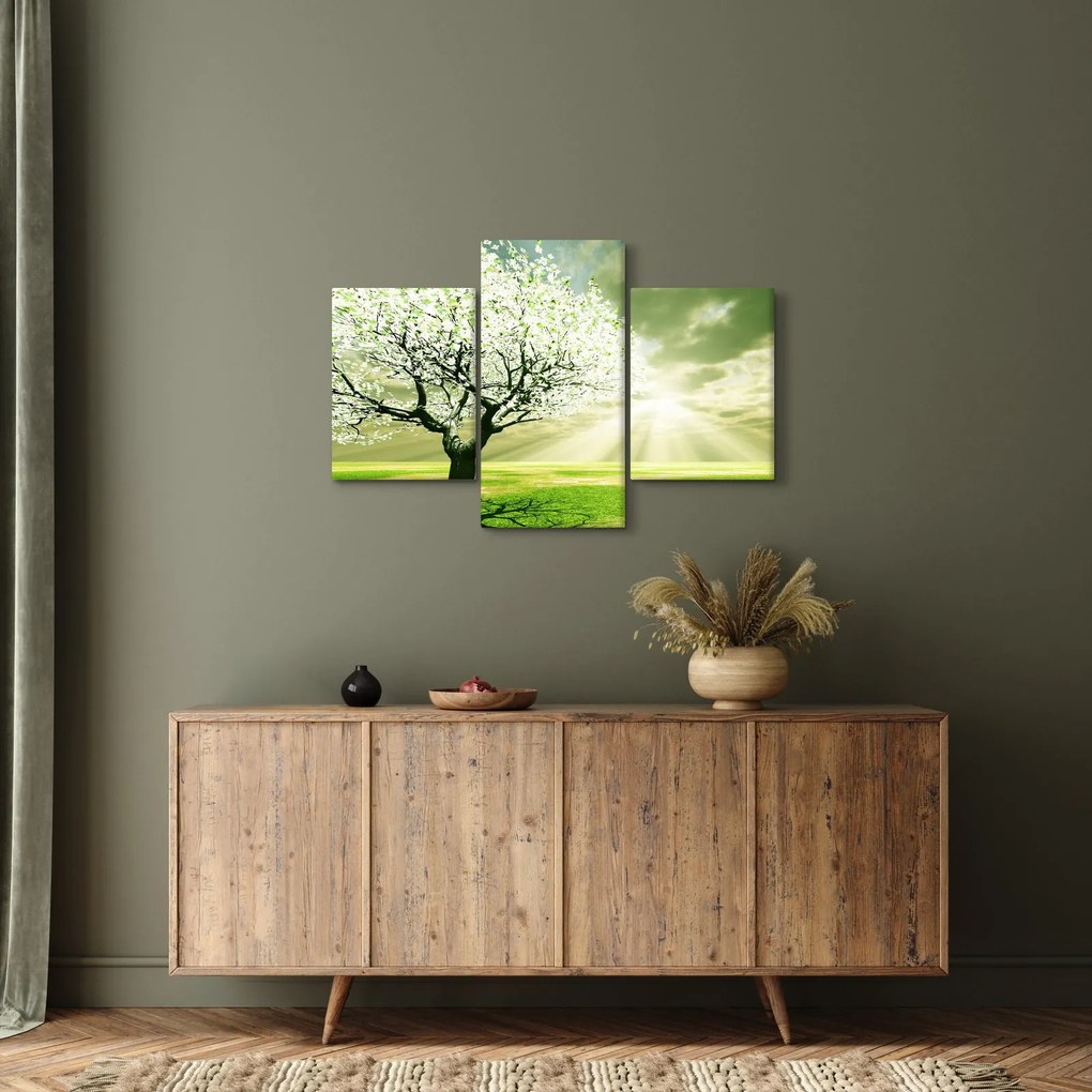 Tablou cu copaci pe luncă (90x60 cm)