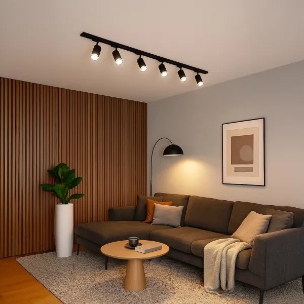 Spot pe șină PIPE 6xGU10/10W/230V, negru