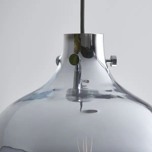 Lustră pe cablu Endon 96442 PANTHER 1xE27/10W/230V crom lucios/fumuriu