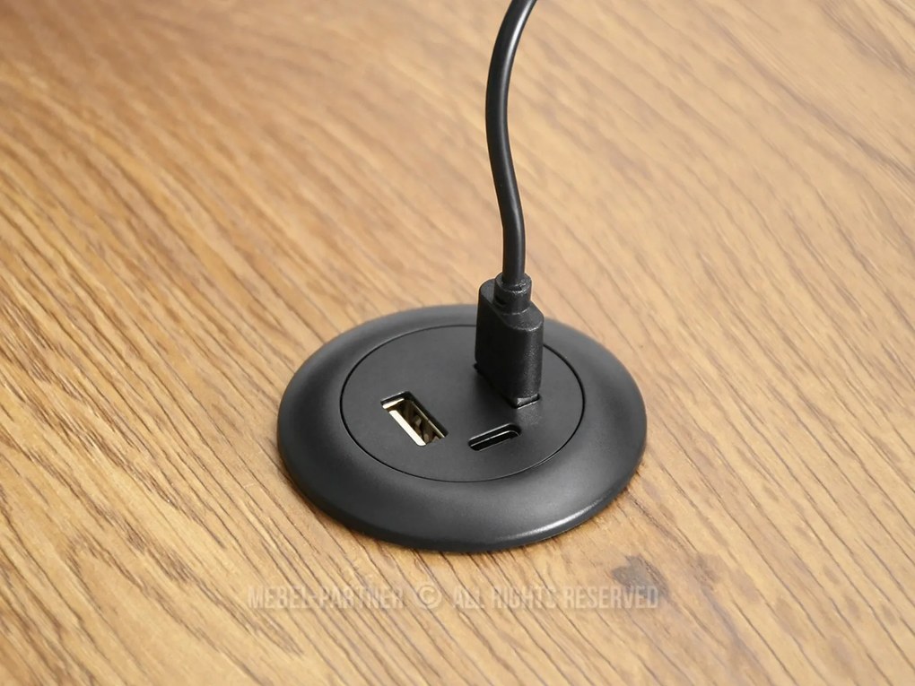 Masă PC Matts 140 (stejar + negru). 1109791