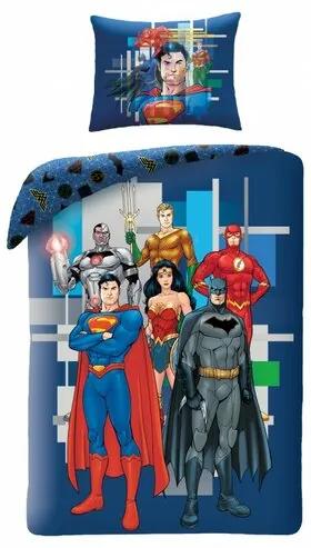Lenjerie din bumbac Justice League 8102, 140 x 200 cm, 70 x 90 cm