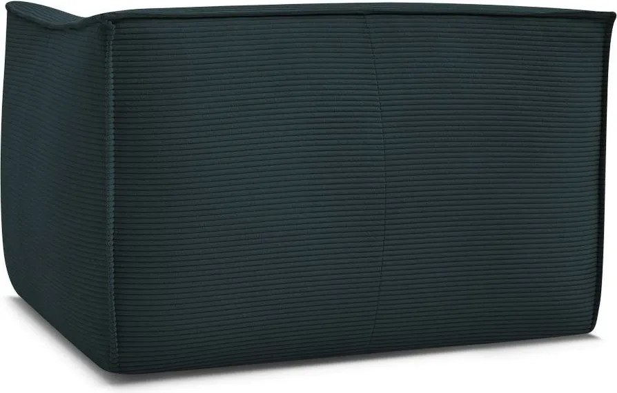 Fotoliu albastru închis cu tapițerie din catifea reiată Giorgia – Bobochic Paris