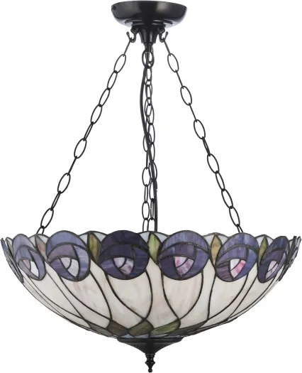 Endon 111872 - Lustru suspendat pe lanț Tiffany HUTCHINSON, 3 x E27 (max. 60 W), 230 V, diam. 50 cm