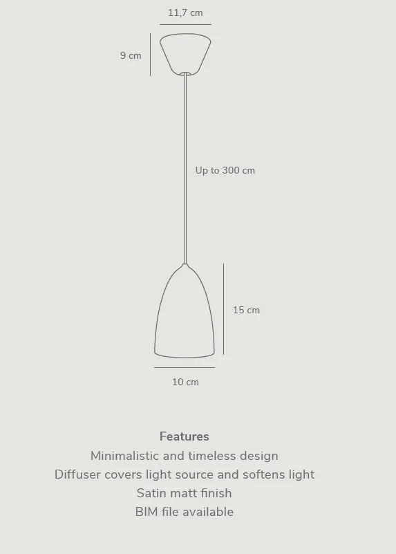 Lustra, Pendul modern design minimalist Nexus 2.0 small, alb 2020563001 DFTP
