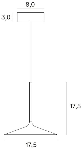 Lustră LED pe cablu MAXLIGHT P0456 HANA LED/6W/230V d. 17,5 cm negru