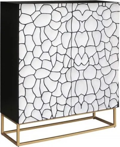 Comoda inalta cu model mozaic 3D Vulcano 120cm