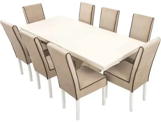 SET JASMIN 2 MASA + 8 SCAUNE PERSONALIZABIL PE CULORI