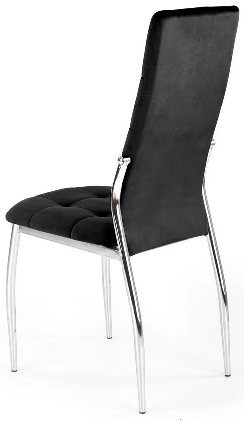Scaun de bucaterie Darwin, negru/argintiu