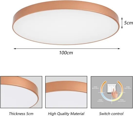BRILAGI - Plafonieră LED POOL LED/128W/230V 3000/4000/6000K Ø 100 cm bronz