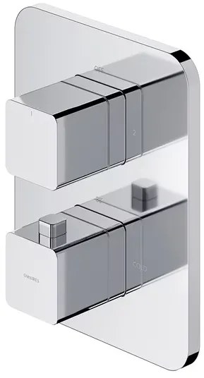 Baterie cada - dus incastrata Omnires Parma termostatata cu corp ingropat