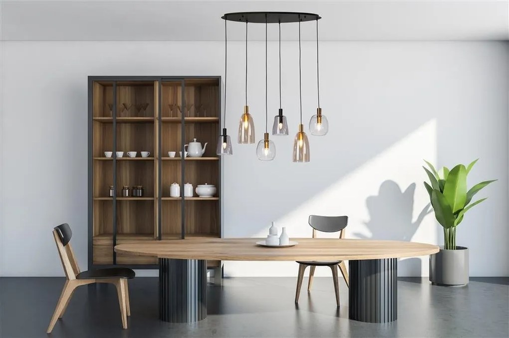 Lustra cu 6 pendule design modern Divine