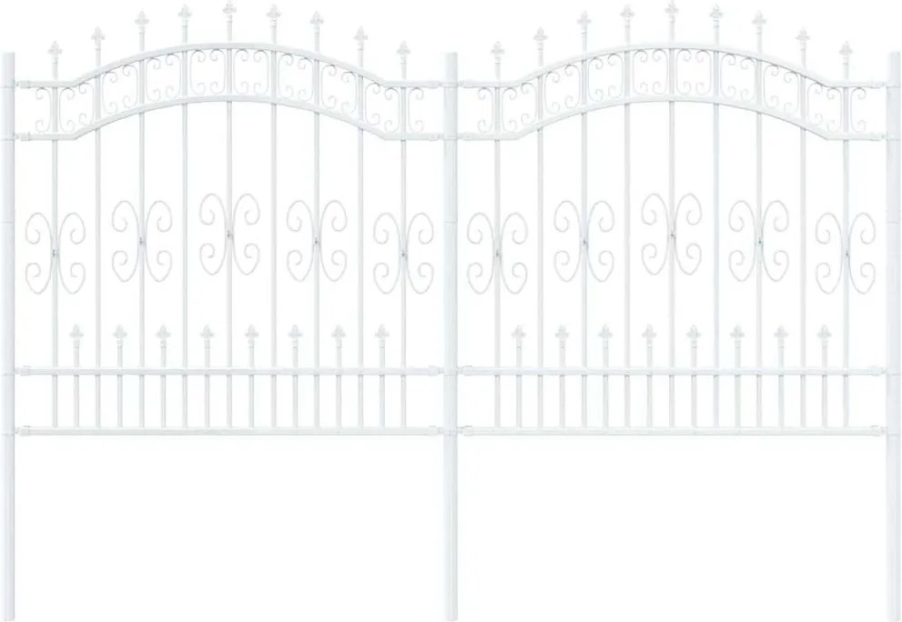 vidaXL Gard de Grădină Alb 240 x 166 cm Oțel vopsit în pulbere