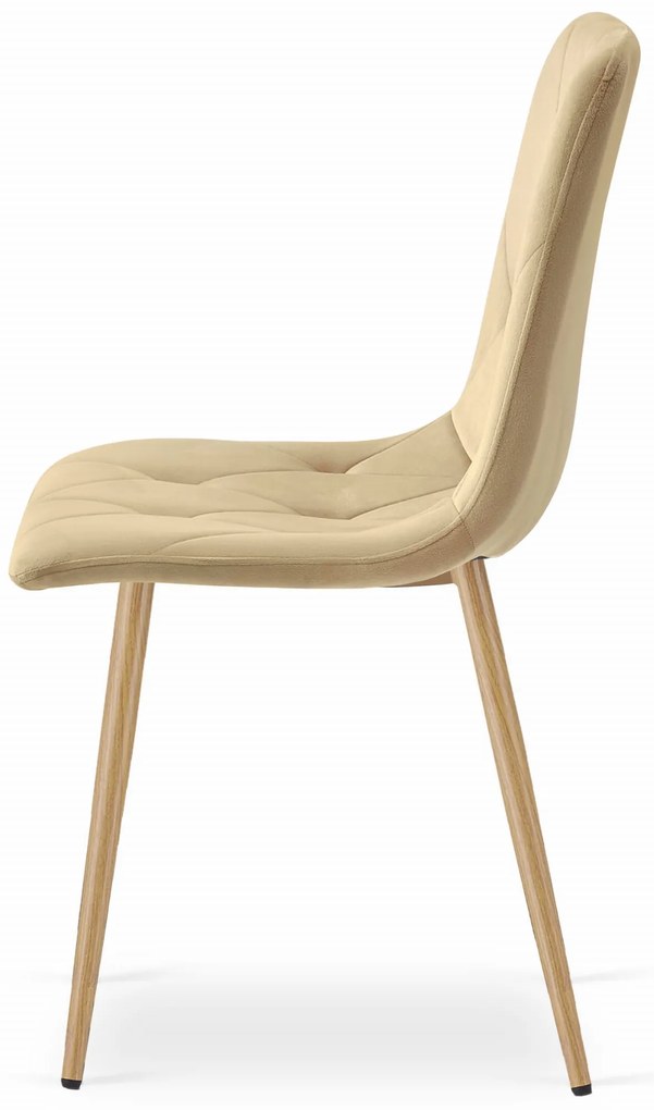 Bej scaun bucatarie LIBRA din catifea