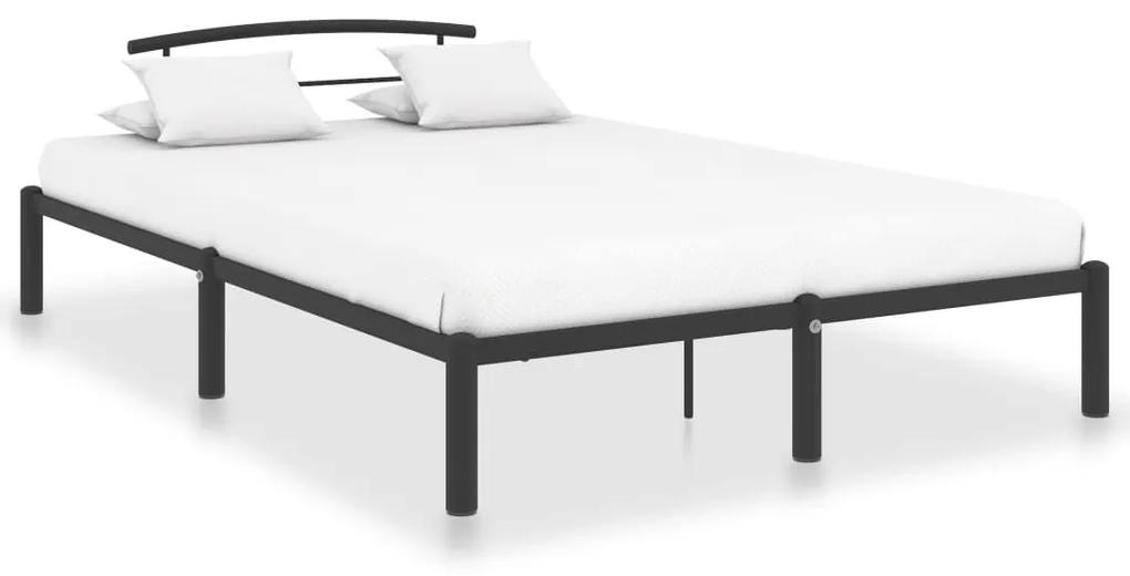 284659 vidaXL Cadru de pat, negru, 140 x 200 cm, metal