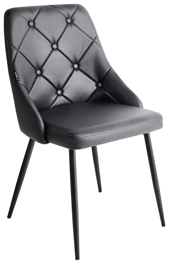 Set 2 buc. scaune pentru sufragerie Valero (negru). 1009943