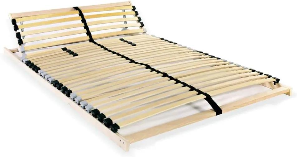 Bază de pat cu șipci, 28 șipci, 7 zone, 140 x 200 cm