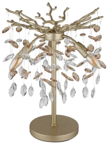 Globo 64138TG - Lampă de masă QUEENA, 3xE14/40W/230V, aurie