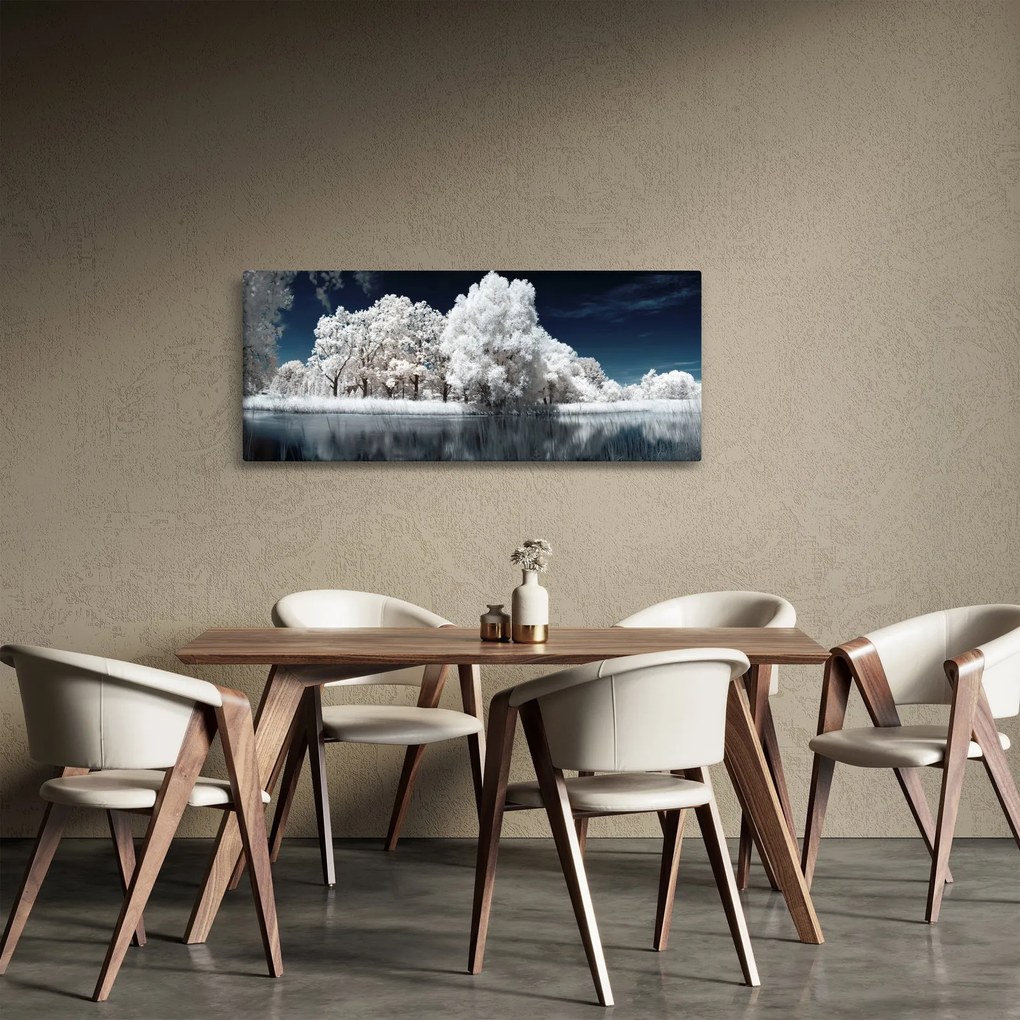 Tablou - Albă ca Zăpada Albă ca Zăpada Copaci (120x50 cm)